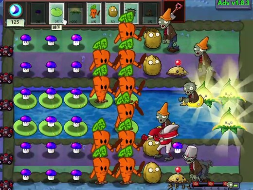 Adventure Time 植物大战僵尸冒险时光1.8.3主线 3.4失败丢车实况 贪婪冒险者