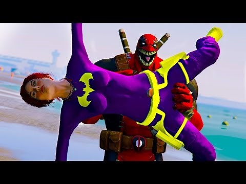 BATGIRL VS RED MONSTER (Superhero Videos W/ Batman, Catwoman, Hulk & Spiderman)
