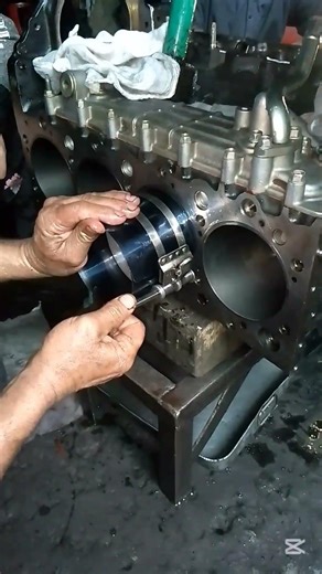 Piston Install #pistons #cylinder #engine #ytshorts #yt