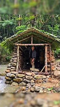 How to build an amazing stone survival hut #camping #bushcraft #Build