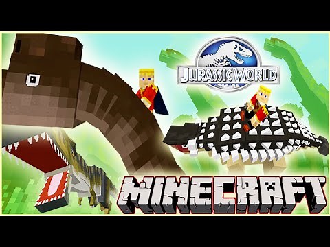 Minecraft 1.8 Jurassic World Mod Showcase! Riding & Taming Dino’s!
