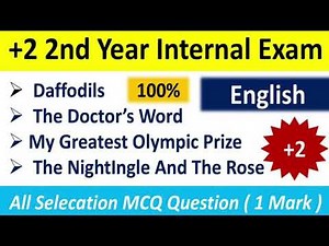 +2 2nd Year Internal Exam 2025 || +2 2nd Year English || Internal Exam Selection Question #english