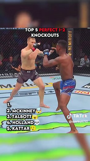 Top 5 perfect 1-2 knockouts #ufc #knockout #fyp