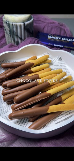 Chocolate Sticks Recipe: Crisp Biscuit Sticks with Milk Chocolate