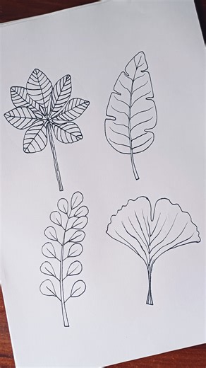 27K views · 221 reactions | Leaf Drawing || Doodle Art #Art #Draw #Leaf #VisualArt #FbReels #Artist #DoodleArt #ForYouPage #ArtWork #Reels | Tahmina Art Gallery | Facebook