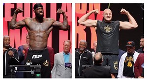 65K views · 1.4K reactions | Deontay Wilder and Tyson Fury weigh-in and SORTA Face-Off | BoxingInsider.com | Facebook