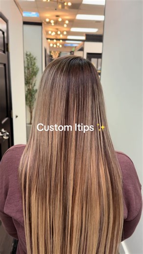From short & sweet ➝ to long & luxe ✨ iTips are the secret 💫 #LuxuryExtensions #iTipsHair \t•\tNo heat. No glue. Just flawless luxury. 💎 #iTips #HairTransformation \t•\tWatch me transform her look with iTips in just hours! 👩🏽‍🦱✨ #LuxurySalon