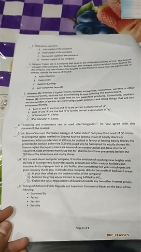 CBSE Class 11 Business studies question paper BST exam 2026 sample paper , preparation guide IVWS