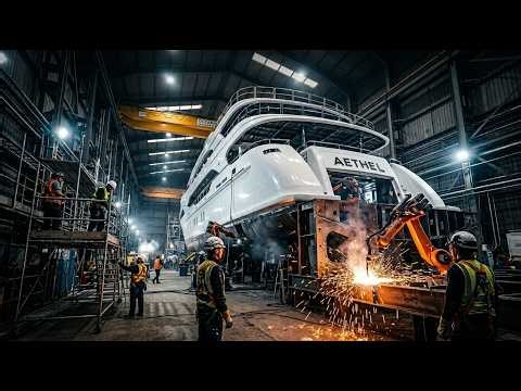 Inside the $10,000,000 Yacht Factory – How Luxury Ships Are Really Built! 🛥️