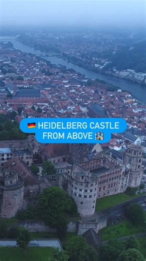 Heidelberg Castle is one of Germany’s most famous ruins and a major tourist attraction in the Neckar Valley. It towers above the old town and the river, offering panoramic views of the surrounding hills. Once a residence for prince-electors, the castle now stands as a romantic reminder of Renaissance grandeur. Here’s how it looks from a bird’s-eye view!⁠ ⁠ #heidelbergcastle #heidelberg #germany #dwtravel | DW Travel