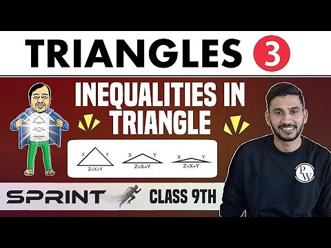 Triangles 03 | Inequalities in Triangle | Class 9th | NCERT | Sprint
