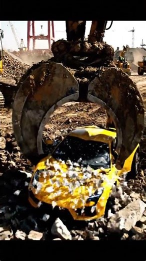 Watch a Supercar Get CRUSHED by an Excavator! 🤯
