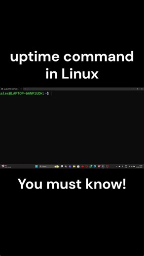 Tech Tutor on Instagram: "Linux uptime Command Explained Learn the uptime command in just 40 seconds! Is short Linux tutorial mein hum dekhte hain ki uptime command se aap system ka current time, uptime duration, logged-in users, aur load average kaise check kar sakte ho. Ye command beginners ke liye perfect hai — quick system health check, monitoring, aur performance understanding ka best tool. Topics Covered: What the uptime command shows Load average meaning (1m, 5m, 15m) uptime -p and uptime