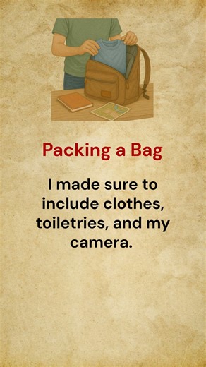 Packing a Bag || Learn English! 🚀 #learnenglish #shorts #viral #viralshorts