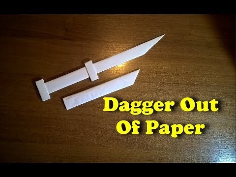 How to make a Dagger with a sheath out of office paper