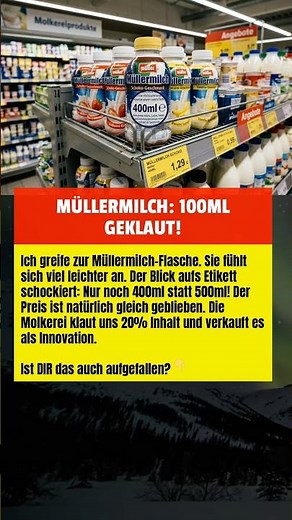 MÜLLERMILCH: 100ML GEKLAUT!