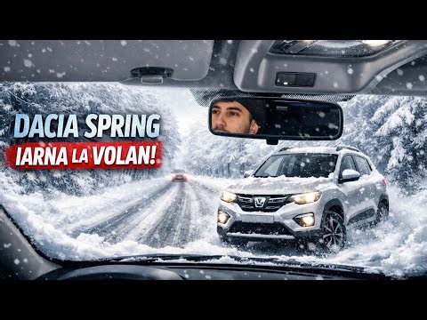 2023 Dacia Spring (45HP) POV winter drive.