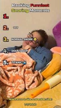Ranking the Funniest Snoring Moments Ever 😂😴💤
