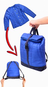 New idea! How to transform old jacket into a backpack easily! Miarti👜✂️ | Miarti - Wiederverwendung