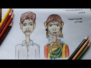 Indian Traditional Attire | PencilSketch | AndhraPradesh | Traditional Attire Series | Sketch Series