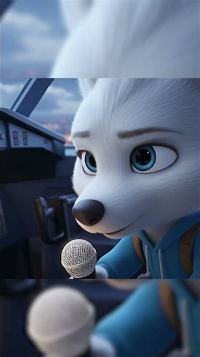 Can a Little Wolf Land a Plane Alone? ✈️🐺 #treand #viral #cartoon #Adventure #moral story #wolfydrax