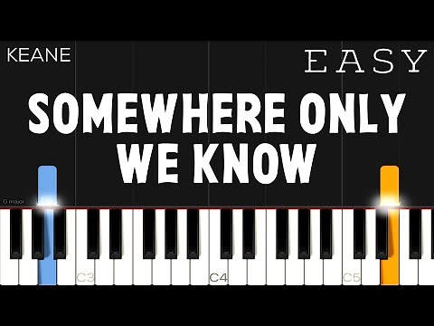 Keane, Lily Allen - Somewhere Only We Know | EASY Piano Tutorial