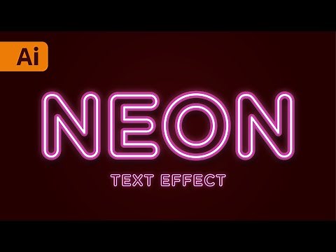 Adobe Illustrator Tutorial - How to Create Custom Neon Type Effects (Easy)