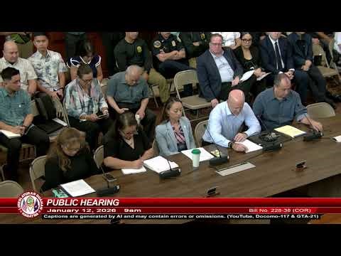 Public Hearing - Senator Jesse A. Lujan - January 12, 2026 9AM PT.1