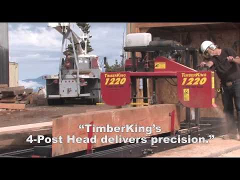TimberKing Portable Sawmill Model 1220 Owner Saws Huge Beams