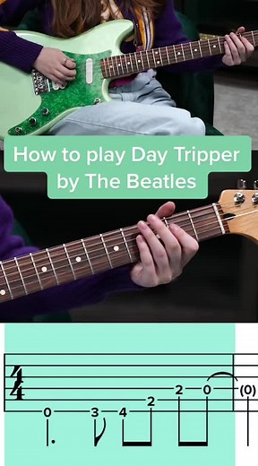 Learn to Play Day Tripper by The Beatles on Guitar