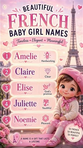 French Baby Girl Names 👶🏻🇫🇷❤️ #shorts
