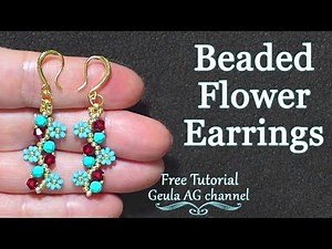 Beaded Flower Earrings Beading Jewelry Tutorial