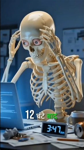 12 Ghante Nahi Soye? Body Ke Andar Kya Hota Hai 😱 (Skeletal Animation)#skeletal