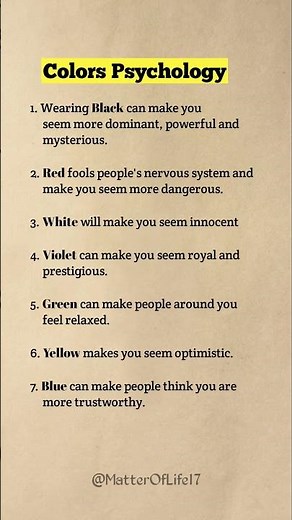 Color Psychology Explained 🎨✨ What Your Clothes Say About You! #Psychology #Mindset