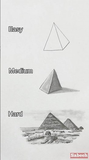 How to Draw a Pyramid | 3D Triangle #art #drawing #sketch #shorts #viral #youtubeshorts #trending