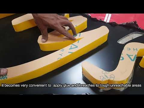 how to install acrylic letters on acp sheet