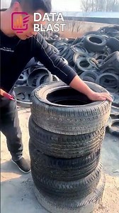 Tyre Recycling ASMR | Satisfying Sidewall Cutting Process #shorts
