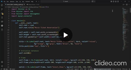 🚀 Excited to share my latest project — Movie Ticket Booking System 🎬 I built a desktop-based booking system using Python (Tkinter) + MySQL, focusing on creating a simple yet functional GUI… | Nitesh Verma