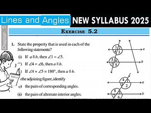 Exercise 5.2 | Ch 5 Lines and Angles | Class 7 Maths NCERT | New Syllabus 2025
