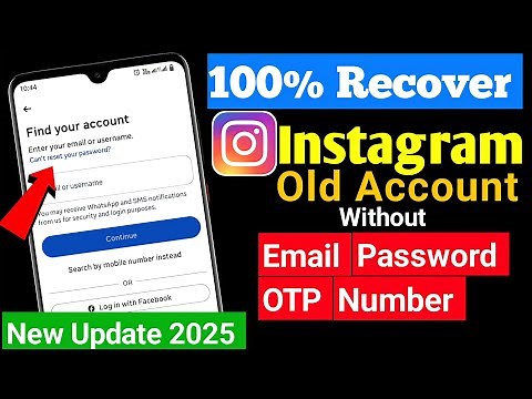How To Recover Instagram Account Without Email Password & Number (2025) | Instagram Account Recovery