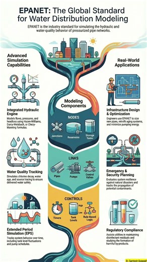 "EPANET Water Modeling Infographic"