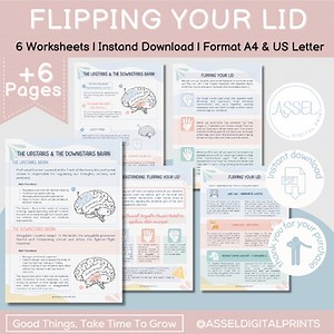 Flipping Your Lid Hand Model of the Brain Worksheet,Emotional Regulation