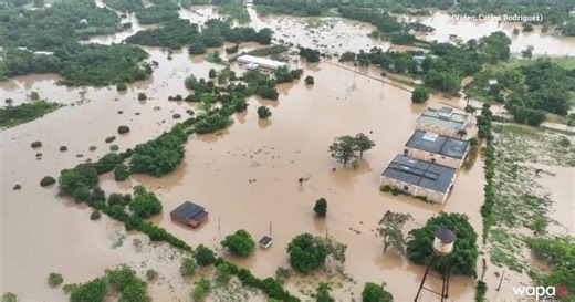 Peligrosas inundaciones en la cuenca del río Guanajibo en Cabo Rojo