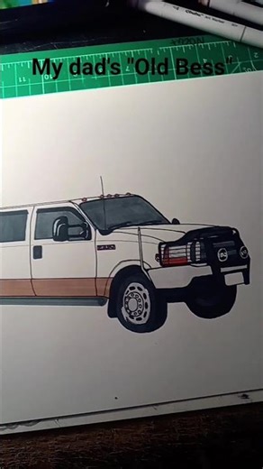 1999 F350 dually #ford #f350 #truck #cool #drawing #dually #1999 #7.3 #powerstroke