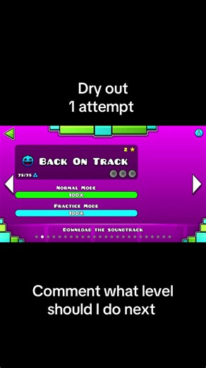 Geometry Dash Level Challenge: Dry Out Attempt