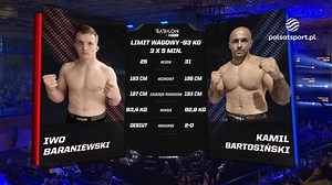 Iwo Baraniewski - Kamil Bartosiński. Skrót walki