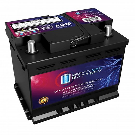 Reviews for MIGHTY MAX BATTERY MM-H5 Start and Stop Car BCI Group Size 47 12-Volt 60 AH, 100RC, 680 CCA Rechargeable AGM Car battery | Pg 1 - The Home Depot