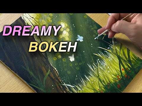 How to Paint Soft Glowing Light (Bokeh) Easily! - Acrylic Painting