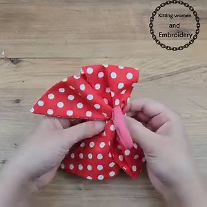 How to sew scrunchie easily in only 10 minutes🥰 | Knitting Woman and Embroidery