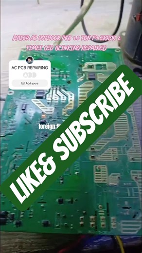 Haier inverter ac air conditioner outdoor pcb repairing f1 error ‪@everyone‬ ‪@YouTubeViewers‬